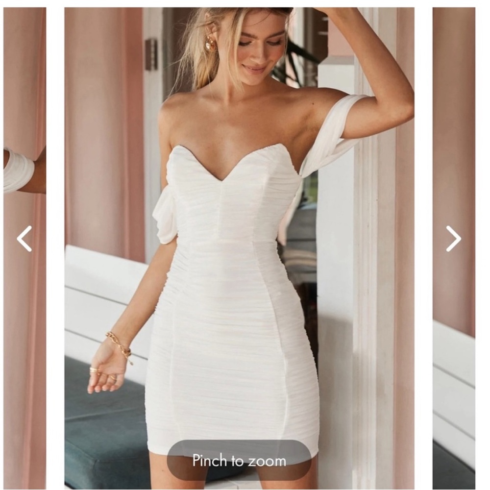 White Strapless Bodycon Dress for Weddings
